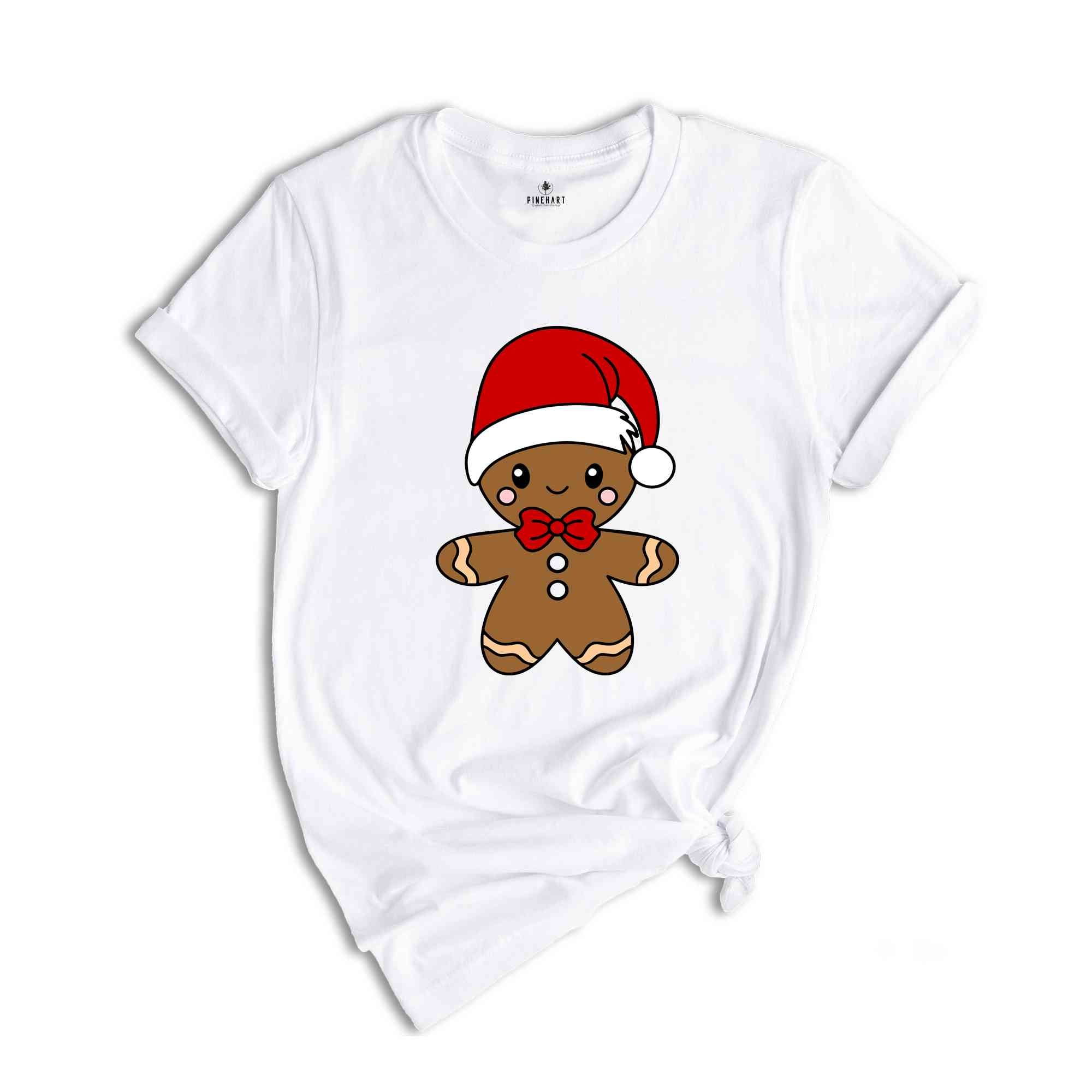 Santa Hat Gingerbread Shirt, Christmas Party Tee, Christmas Baker, Gingerbread Cookies T-Shirt, Christmas Gift