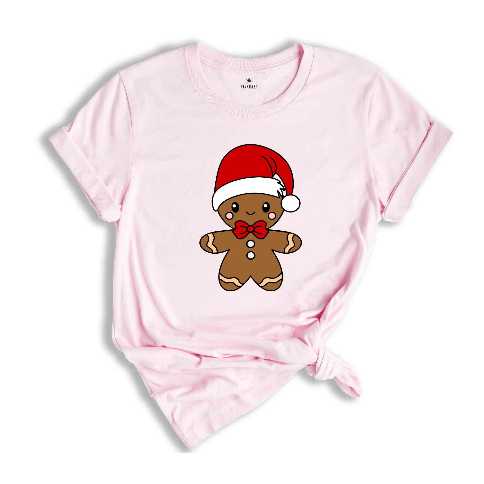 Santa Hat Gingerbread Shirt, Christmas Party Tee, Christmas Baker, Gingerbread Cookies T-Shirt, Christmas Gift