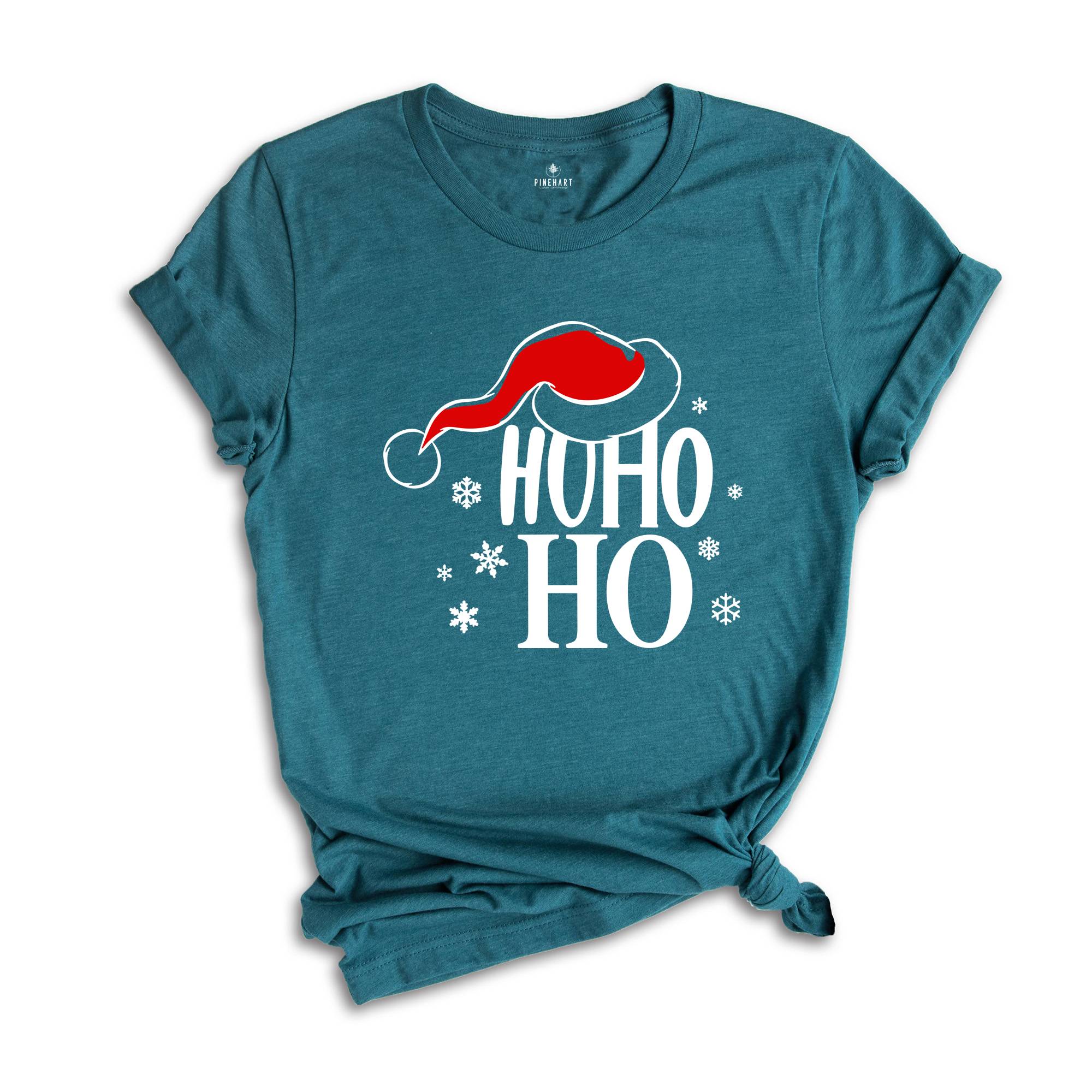 Santa Hat Ho Ho Ho Shirt, Christmas Gift, Christmas Costume, Christmas Party Tee, Christmas Santa T-Shirt, Xmas Pajamas