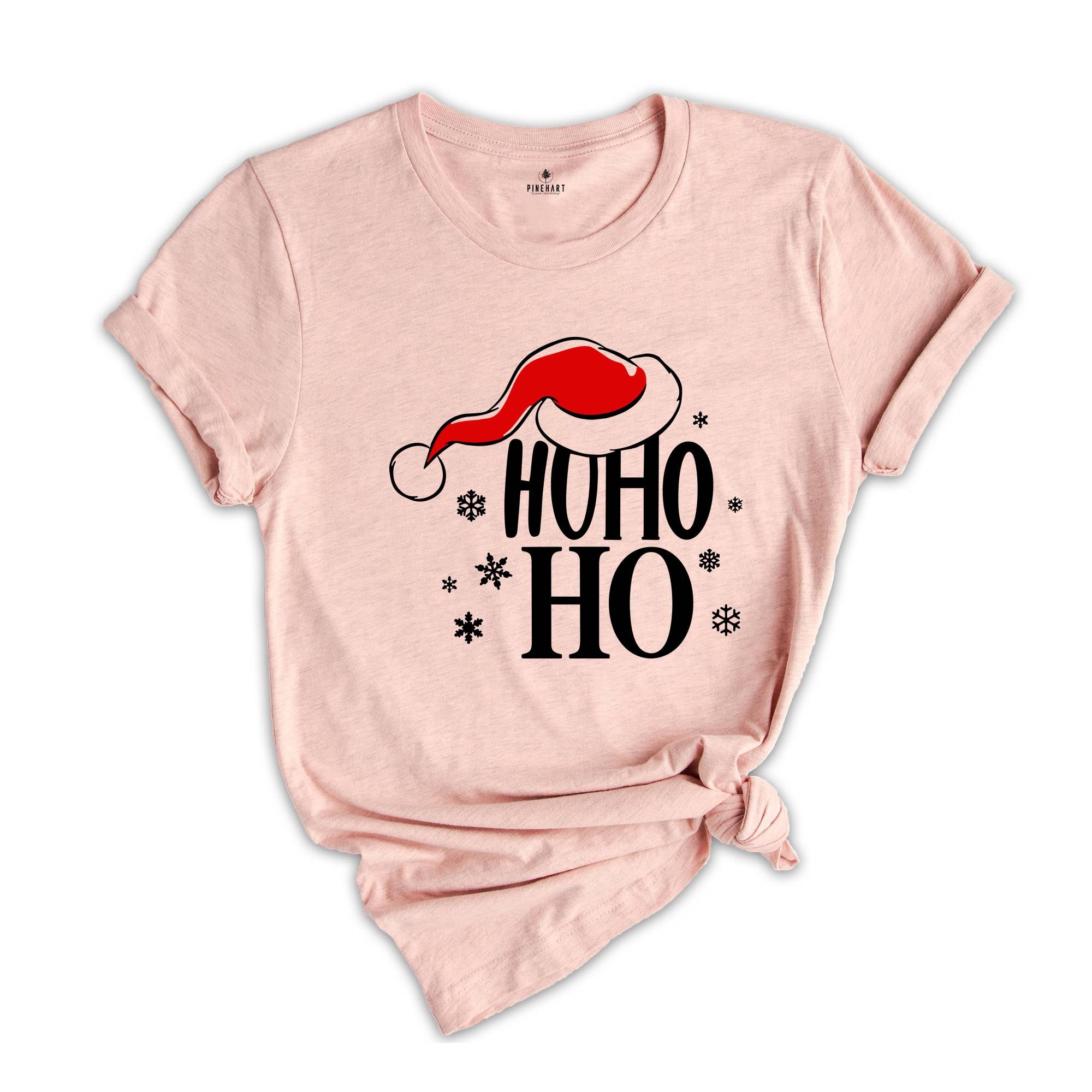 Santa Hat Ho Ho Ho Shirt, Christmas Gift, Christmas Costume, Christmas Party Tee, Christmas Santa T-Shirt, Xmas Pajamas