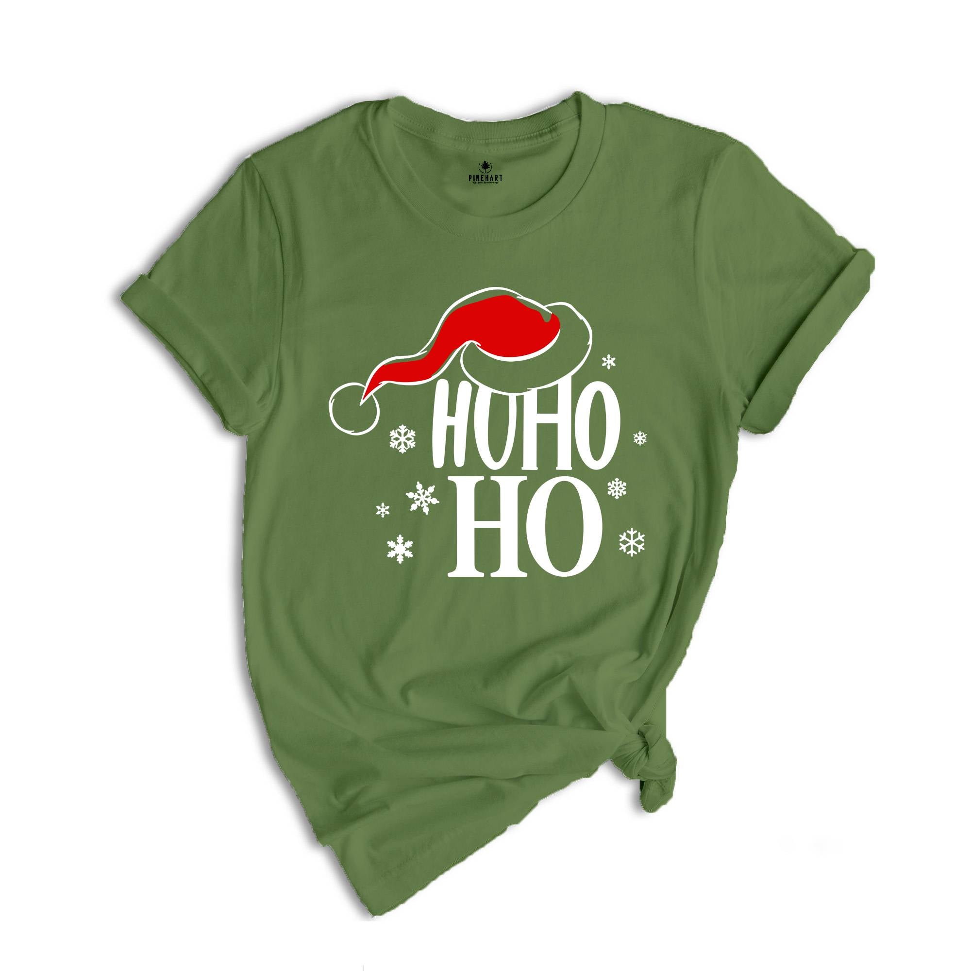 Santa Hat Ho Ho Ho Shirt, Christmas Gift, Christmas Costume, Christmas Party Tee, Christmas Santa T-Shirt, Xmas Pajamas