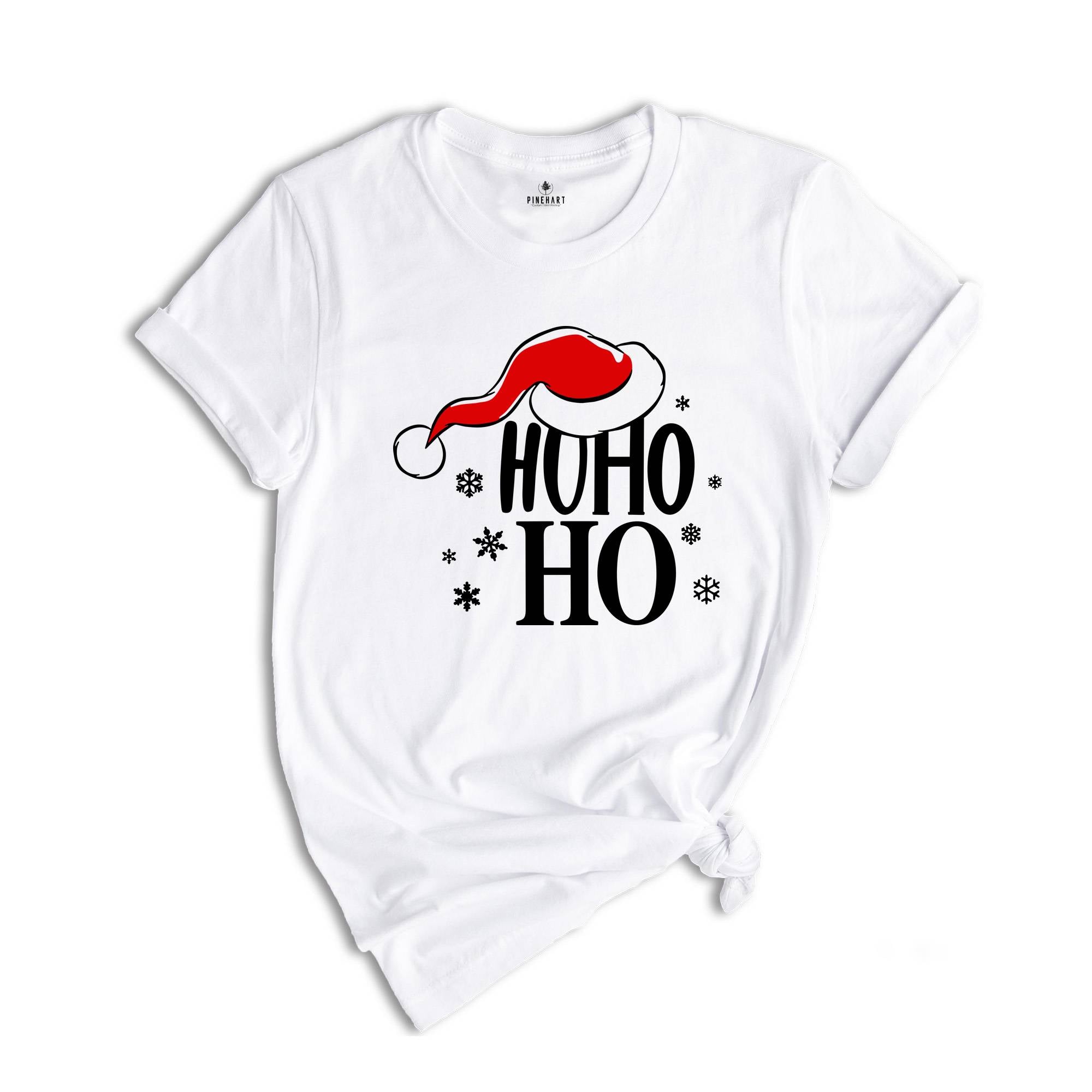 Santa Hat Ho Ho Ho Shirt, Christmas Gift, Christmas Costume, Christmas Party Tee, Christmas Santa T-Shirt, Xmas Pajamas