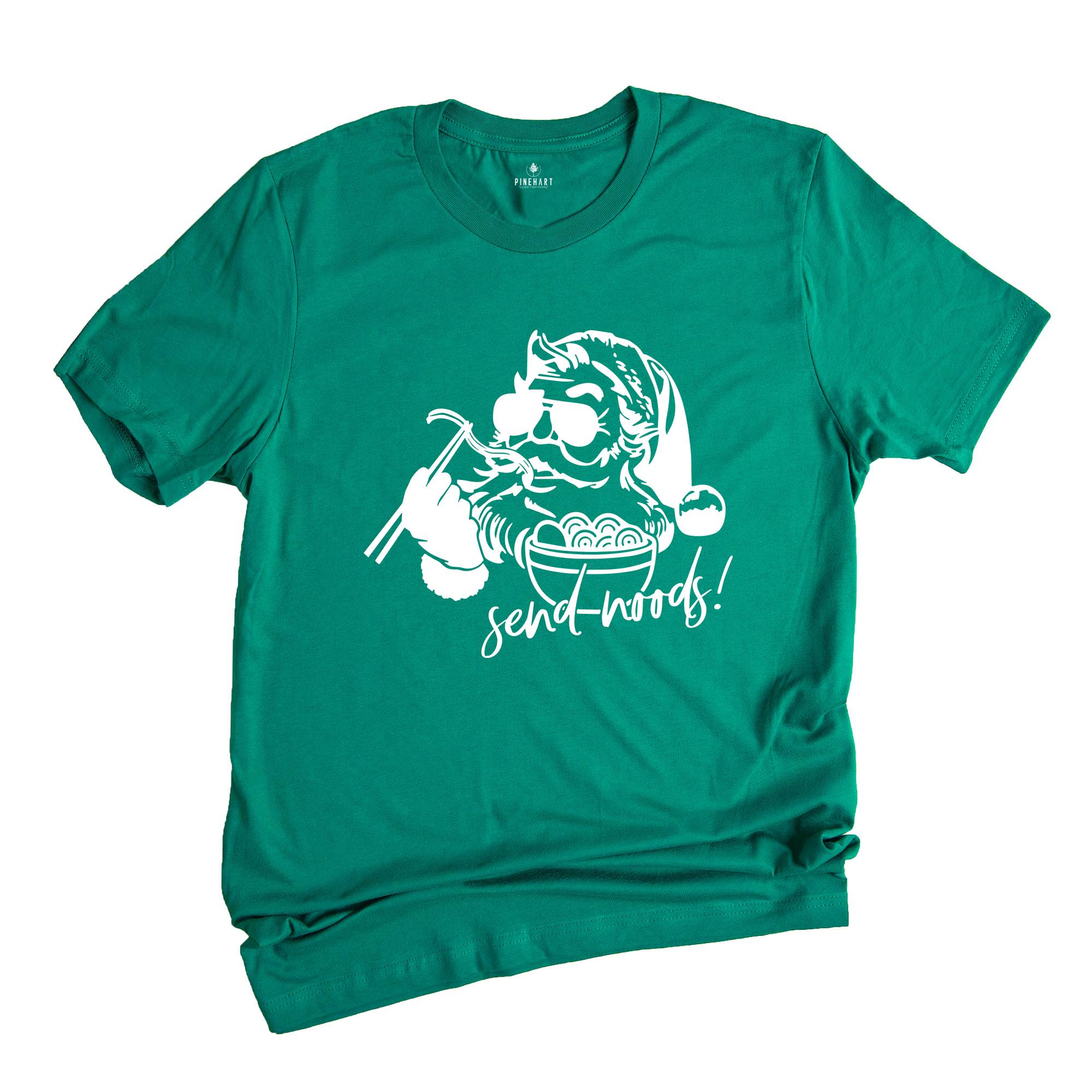 Santa Send Noods Shirt, Chinese Food T-Shirt, Christmas Ramen Tee, Ramen Lover Tee, Food Lover Shirt, Christmas Party Costume