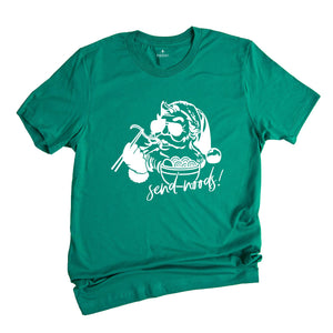 Santa Send Noods Shirt, Chinese Food T-Shirt, Christmas Ramen Tee, Ramen Lover Tee, Food Lover Shirt, Christmas Party Costume