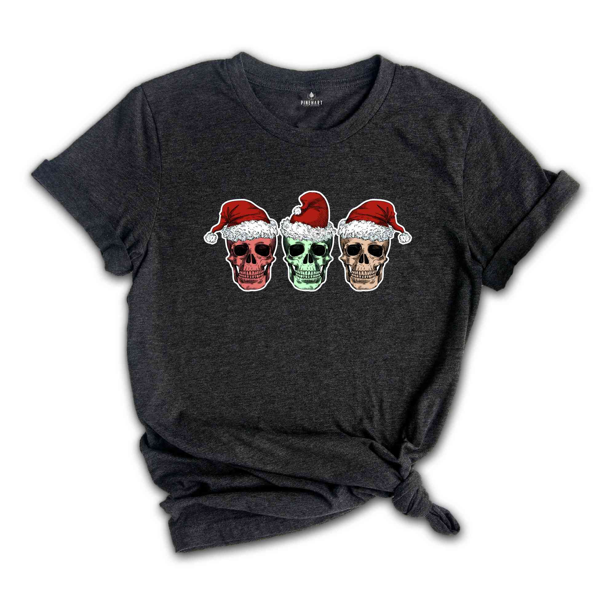 Santa Skull Shirt, Skull Santa Hat Shirt, Cool Christmas Shirt, Christmas Sweatshirt, Christmas Party Tee, Xmas Skull Gift