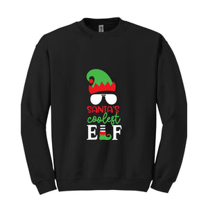 Santa's Coolest Elf Sweatshirt, Christmas Elf Sweatshirt, Christmas Sweater, Christmas Gifts, Funny Christmas Elf Sweatshirt