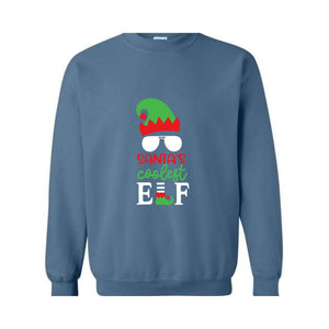 Santa's Coolest Elf Sweatshirt, Christmas Elf Sweatshirt, Christmas Sweater, Christmas Gifts, Funny Christmas Elf Sweatshirt