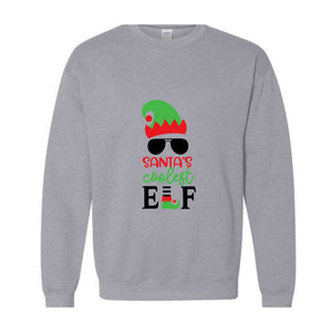 Santa's Coolest Elf Sweatshirt, Christmas Elf Sweatshirt, Christmas Sweater, Christmas Gifts, Funny Christmas Elf Sweatshirt