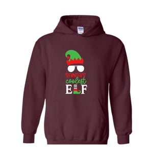 Santa's Coolest Elf Sweatshirt, Christmas Elf Sweatshirt, Christmas Sweater, Christmas Gifts, Funny Christmas Elf Sweatshirt