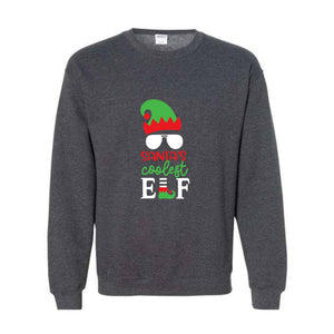 Santa's Coolest Elf Sweatshirt, Christmas Elf Sweatshirt, Christmas Sweater, Christmas Gifts, Funny Christmas Elf Sweatshirt