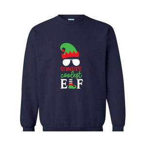 Santa's Coolest Elf Sweatshirt, Christmas Elf Sweatshirt, Christmas Sweater, Christmas Gifts, Funny Christmas Elf Sweatshirt