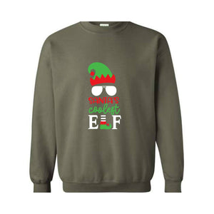 Santa's Coolest Elf Sweatshirt, Christmas Elf Sweatshirt, Christmas Sweater, Christmas Gifts, Funny Christmas Elf Sweatshirt