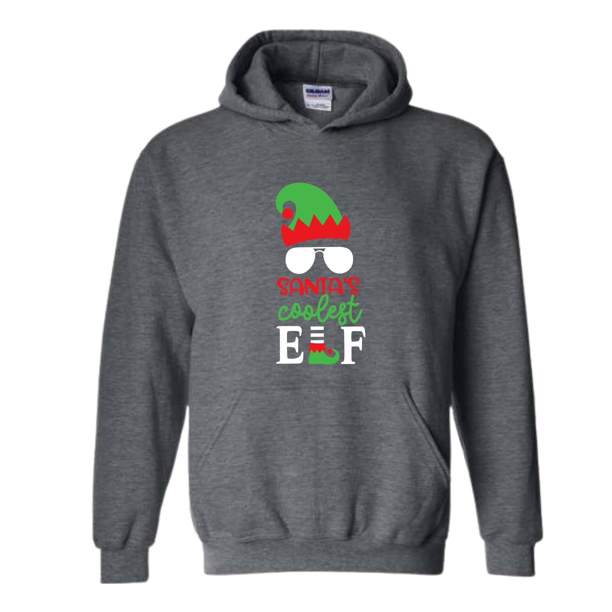Santa's Coolest Elf Sweatshirt, Christmas Elf Sweatshirt, Christmas Sweater, Christmas Gifts, Funny Christmas Elf Sweatshirt