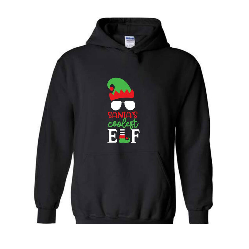 Santa's Coolest Elf Sweatshirt, Christmas Elf Sweatshirt, Christmas Sweater, Christmas Gifts, Funny Christmas Elf Sweatshirt