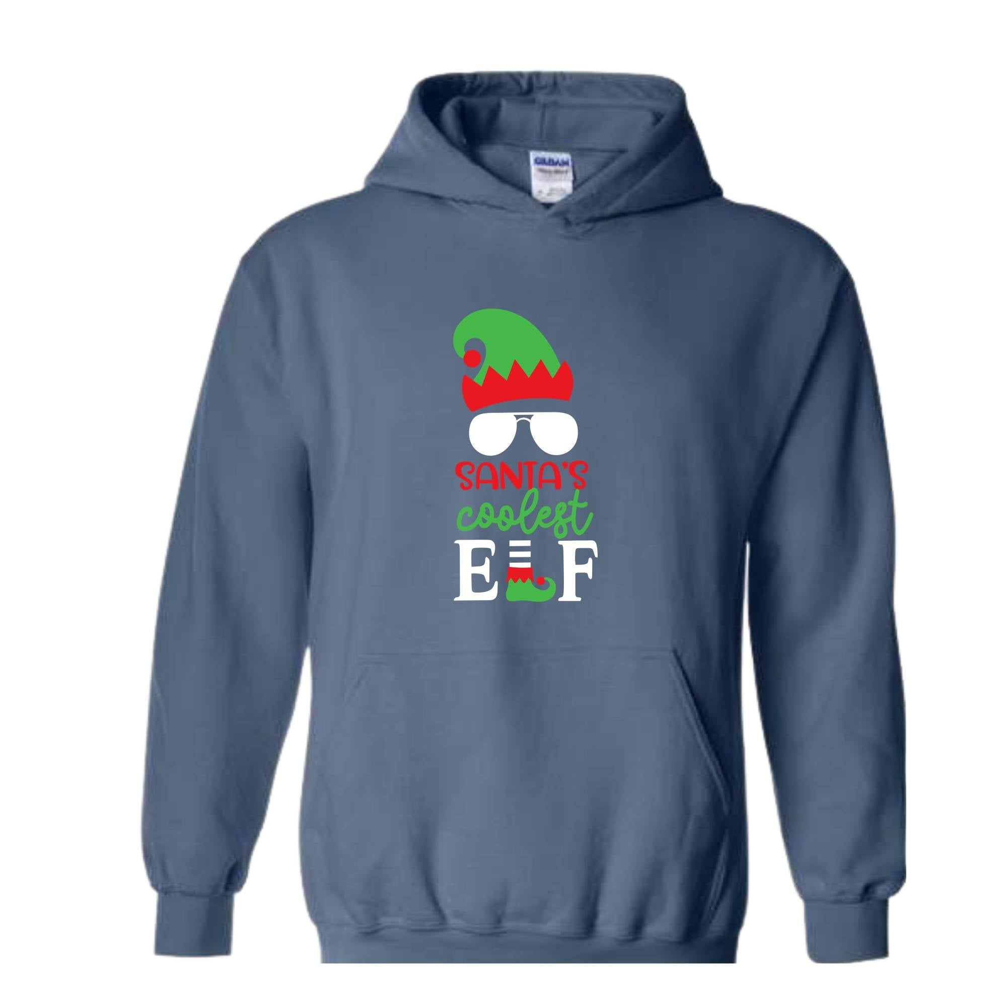 Santa's Coolest Elf Sweatshirt, Christmas Elf Sweatshirt, Christmas Sweater, Christmas Gifts, Funny Christmas Elf Sweatshirt