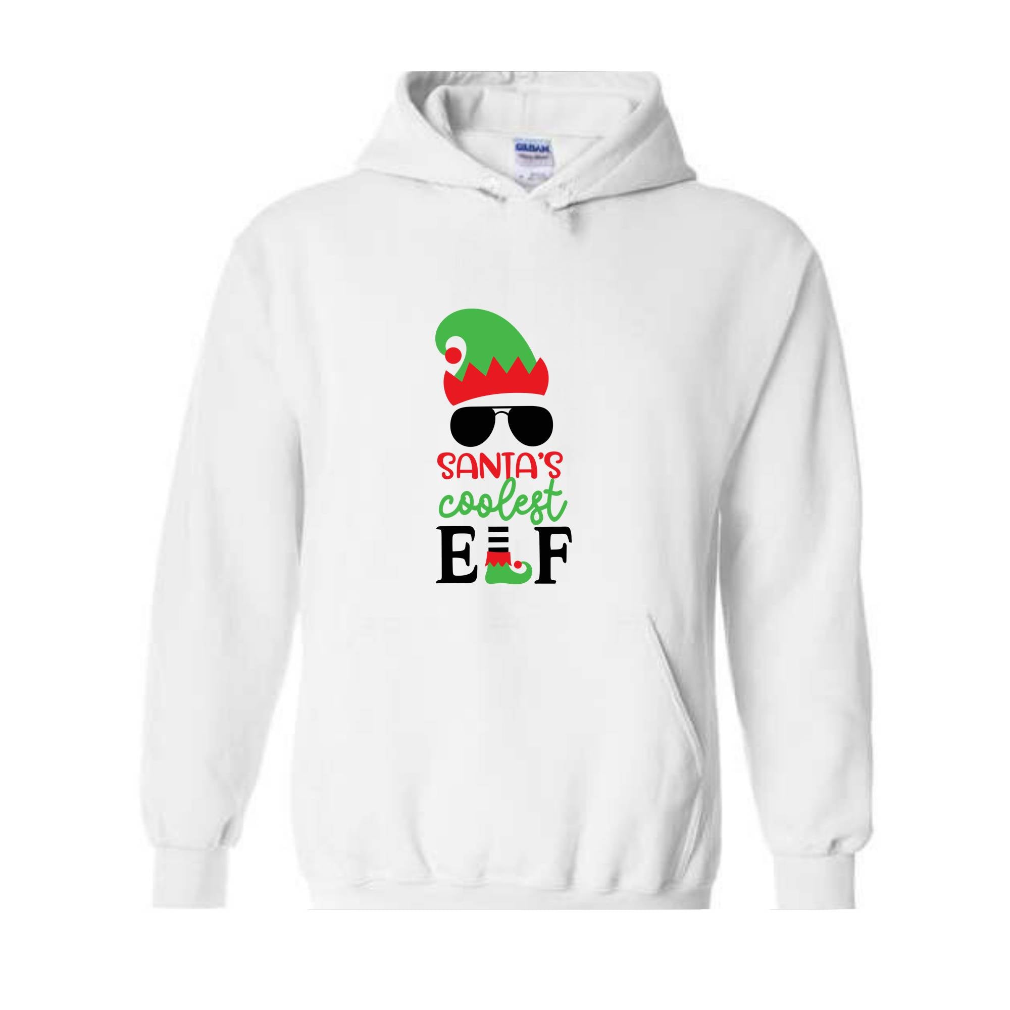 Santa's Coolest Elf Sweatshirt, Christmas Elf Sweatshirt, Christmas Sweater, Christmas Gifts, Funny Christmas Elf Sweatshirt