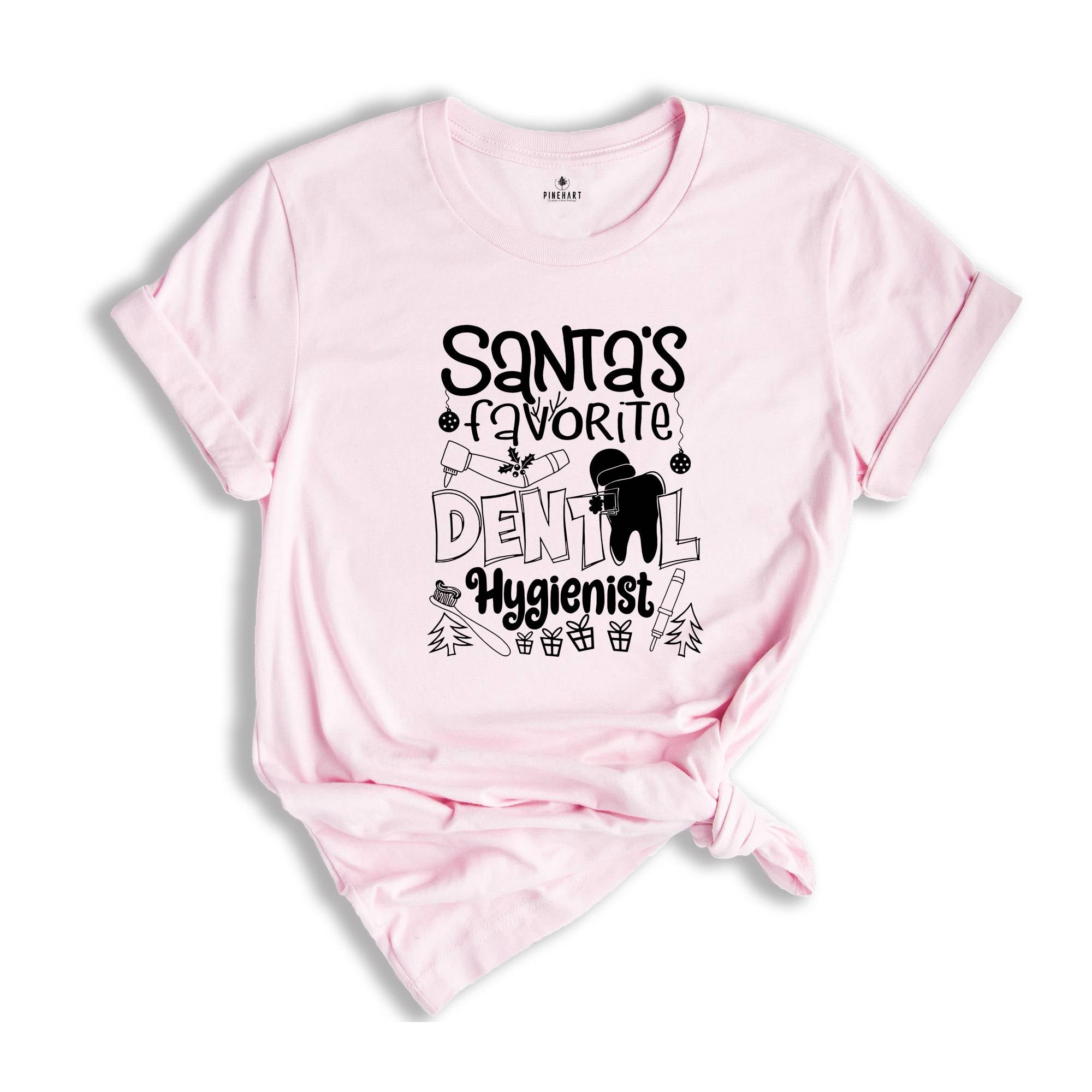 Santa's Favorite Dental Hygienist Shirt, Santa Claus Dental Gift, Tooth Fairy Gift, Funny Tooth T-Shirt, Dental Assistant Tee