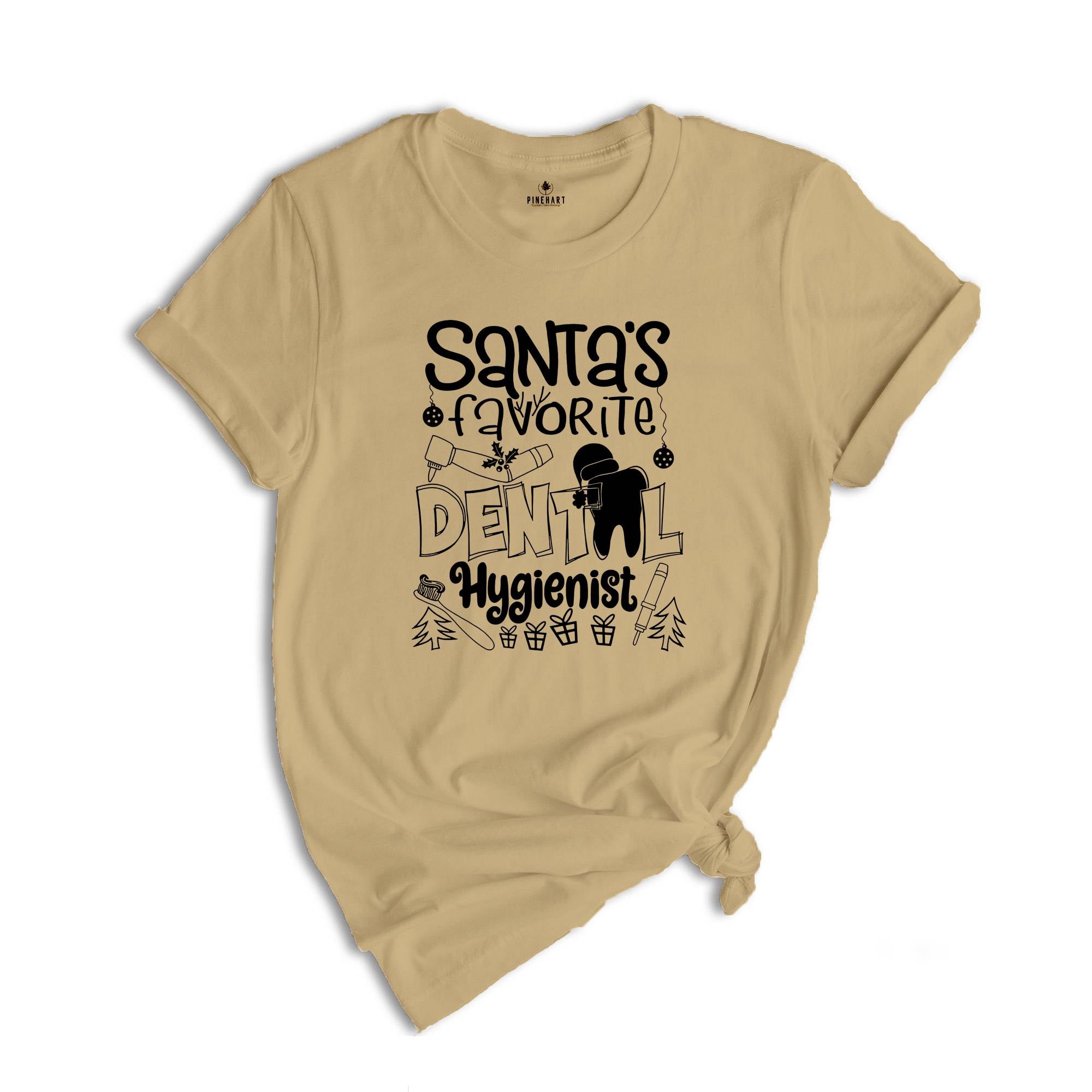 Santa's Favorite Dental Hygienist Shirt, Santa Claus Dental Gift, Tooth Fairy Gift, Funny Tooth T-Shirt, Dental Assistant Tee