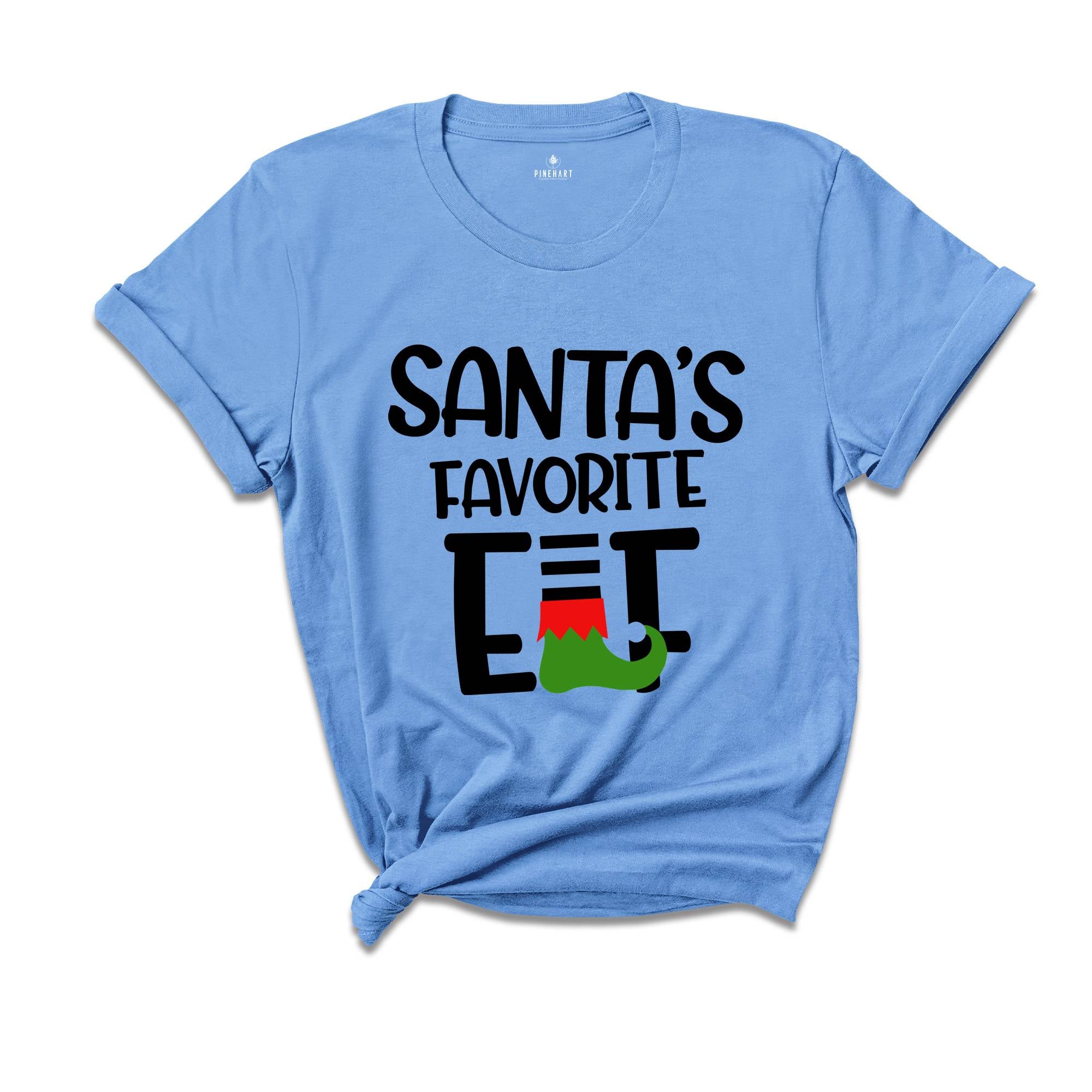 Santa's Favorite Elf Shirt, Christmas Elf T-Shirt, Holiday Tee, Christmas Party Costume, Christmas Pajamas, Xmas Family Matching