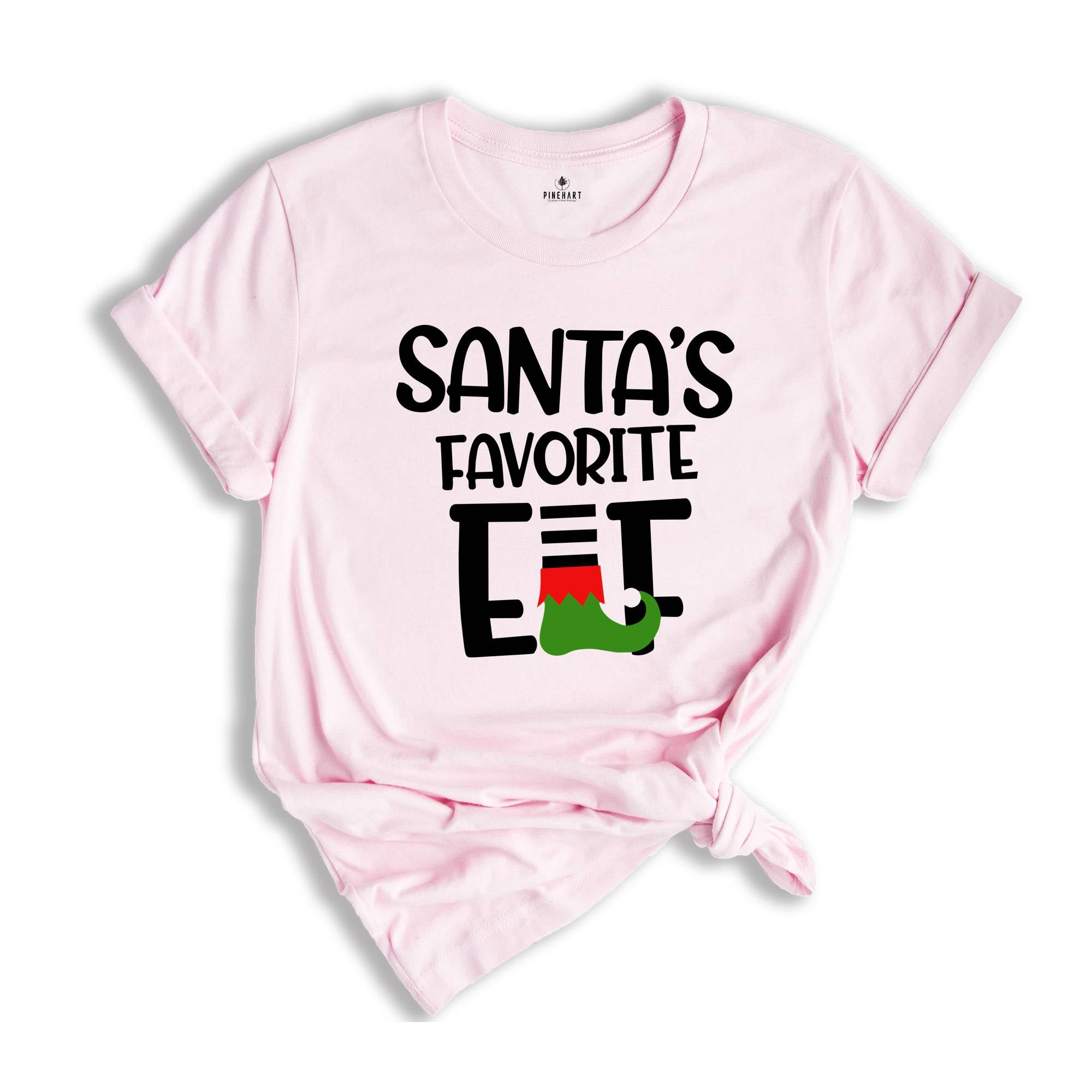 Santa's Favorite Elf Shirt, Christmas Elf T-Shirt, Holiday Tee, Christmas Party Costume, Christmas Pajamas, Xmas Family Matching