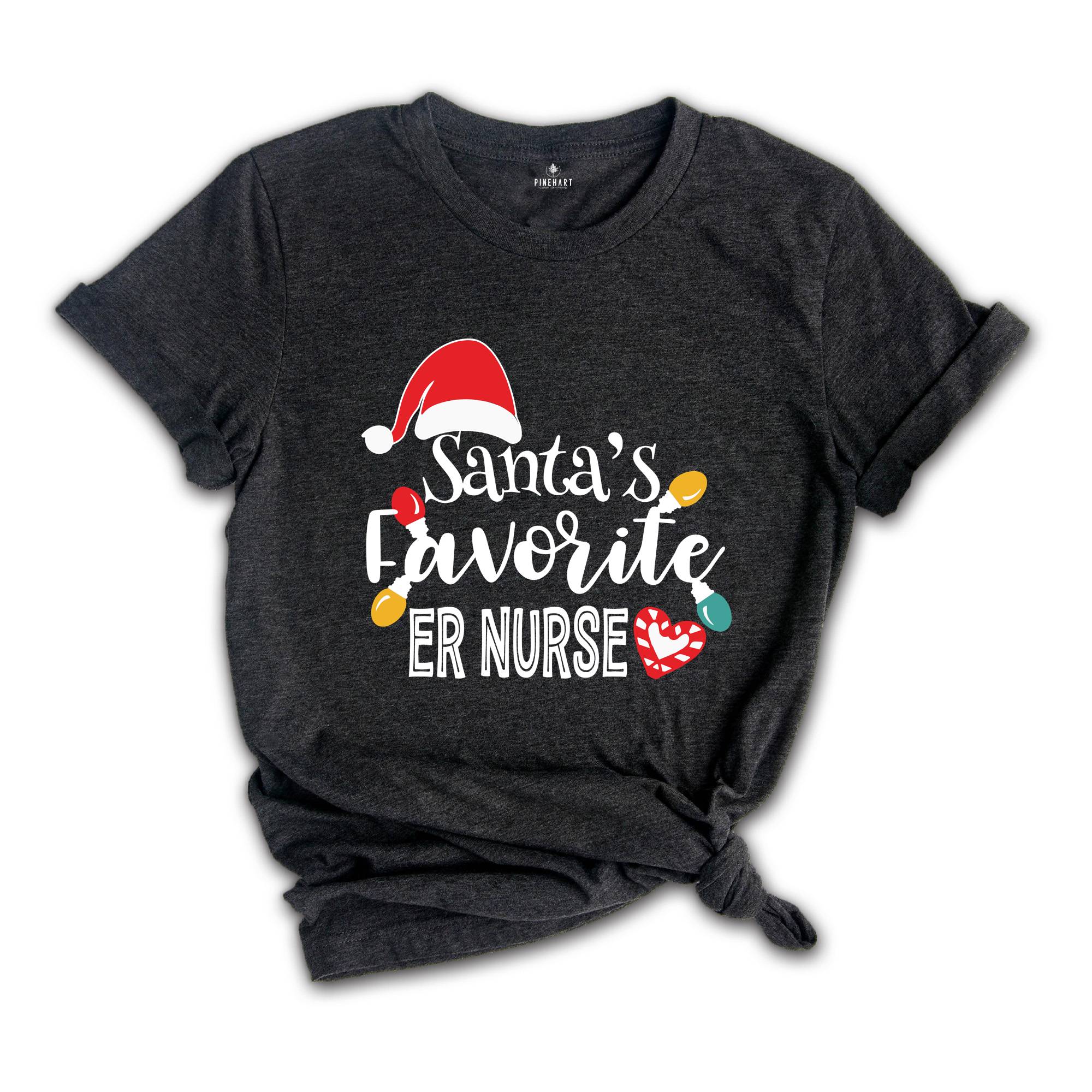 Santa's Favorite Er Nurse Shirt, Nurse Team Shirt, Christmas Nurse Gift, Nurse Tee, Xmas Nursing Tee, Funny Nurse Shirt
