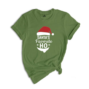 Santa's Favorite Ho Shirt, Holiday Tee, Santa Claus T-Shirt, Santa Winter Outfit, Funny Holiday Gift, Adult Humor Shirt
