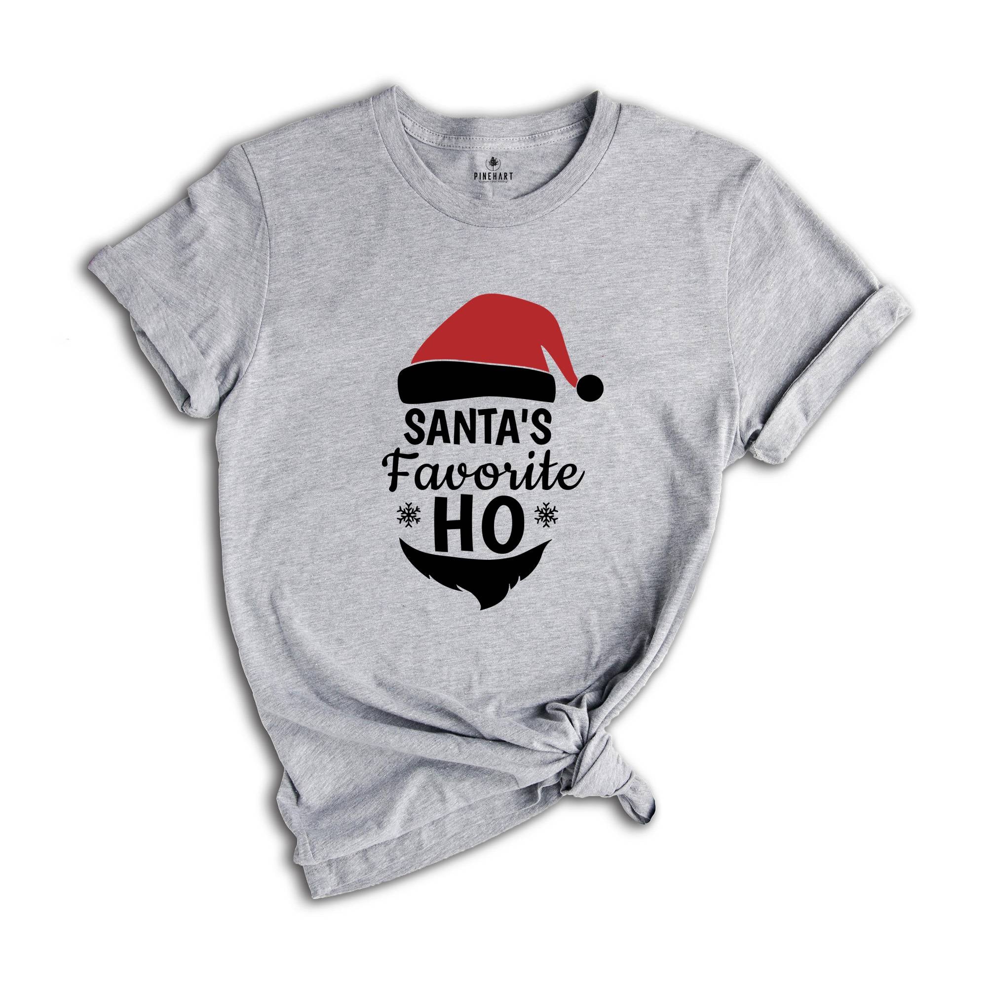 Santa's Favorite Ho Shirt, Holiday Tee, Santa Claus T-Shirt, Santa Winter Outfit, Funny Holiday Gift, Adult Humor Shirt