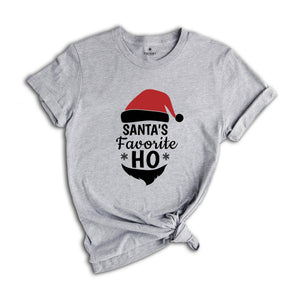 Santa's Favorite Ho Shirt, Holiday Tee, Santa Claus T-Shirt, Santa Winter Outfit, Funny Holiday Gift, Adult Humor Shirt