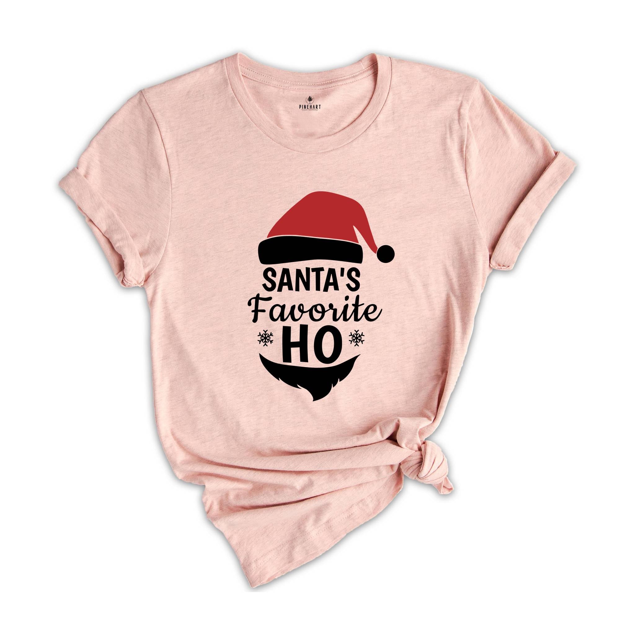 Santa's Favorite Ho Shirt, Holiday Tee, Santa Claus T-Shirt, Santa Winter Outfit, Funny Holiday Gift, Adult Humor Shirt