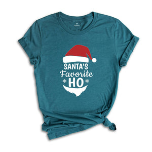 Santa's Favorite Ho Shirt, Holiday Tee, Santa Claus T-Shirt, Santa Winter Outfit, Funny Holiday Gift, Adult Humor Shirt