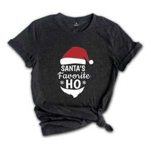 Santa's Favorite Ho Shirt, Holiday Tee, Santa Claus T-Shirt, Santa Winter Outfit, Funny Holiday Gift, Adult Humor Shirt