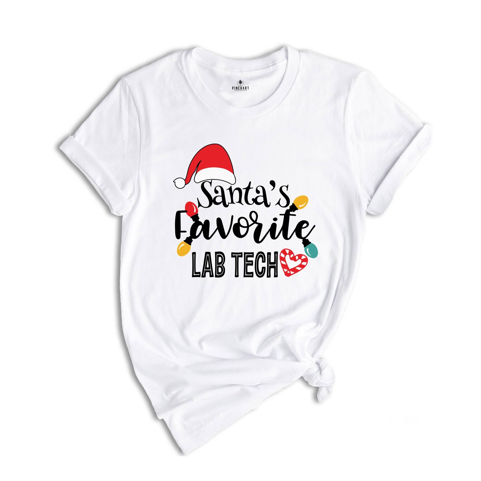 Santa's Favorite Laboratory Tech Shirt, Lab Technician Christmas T-Shirt, Christmas Med Laboratory Technician, Ugly Christmas Lab Techs Tee