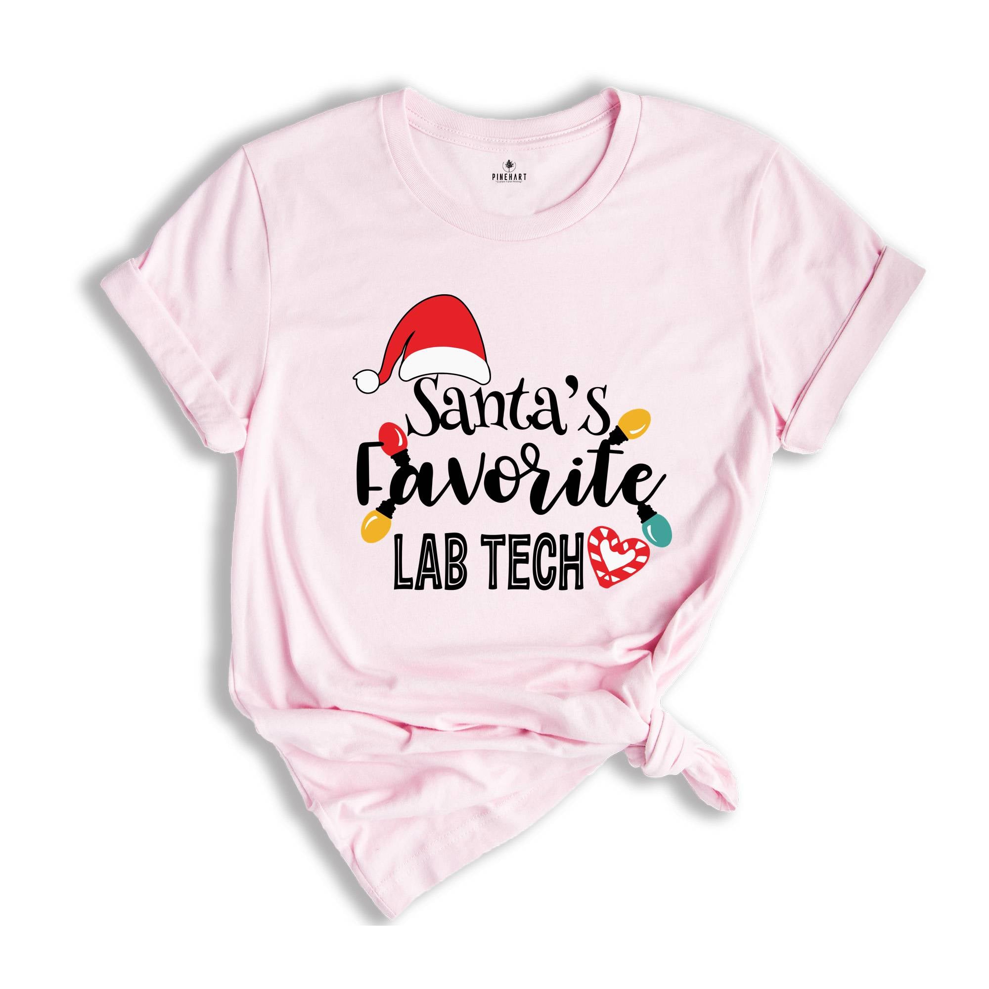 Santa's Favorite Laboratory Tech Shirt, Lab Technician Christmas T-Shirt, Christmas Med Laboratory Technician, Ugly Christmas Lab Techs Tee