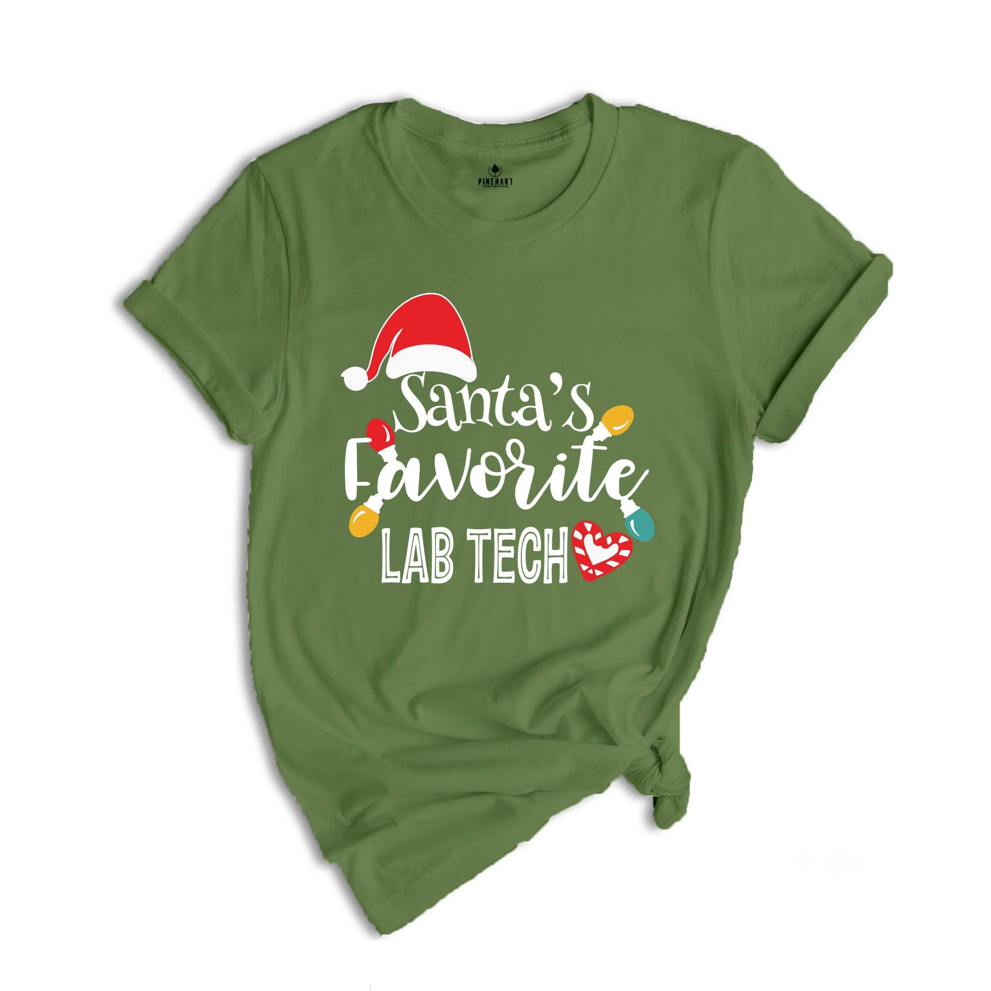 Santa's Favorite Laboratory Tech Shirt, Lab Technician Christmas T-Shirt, Christmas Med Laboratory Technician, Ugly Christmas Lab Techs Tee