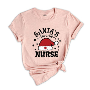 Santa's Favorite Nurse Shirt, Nurse Appreciation, Nurse Crew Shirt, Nurse Squad Tee, Nurse Life Shirt, Cute Nurse Shirt, Gift for Nurse