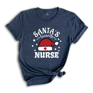 Santa's Favorite Nurse Shirt, Nurse Appreciation, Nurse Crew Shirt, Nurse Squad Tee, Nurse Life Shirt, Cute Nurse Shirt, Gift for Nurse