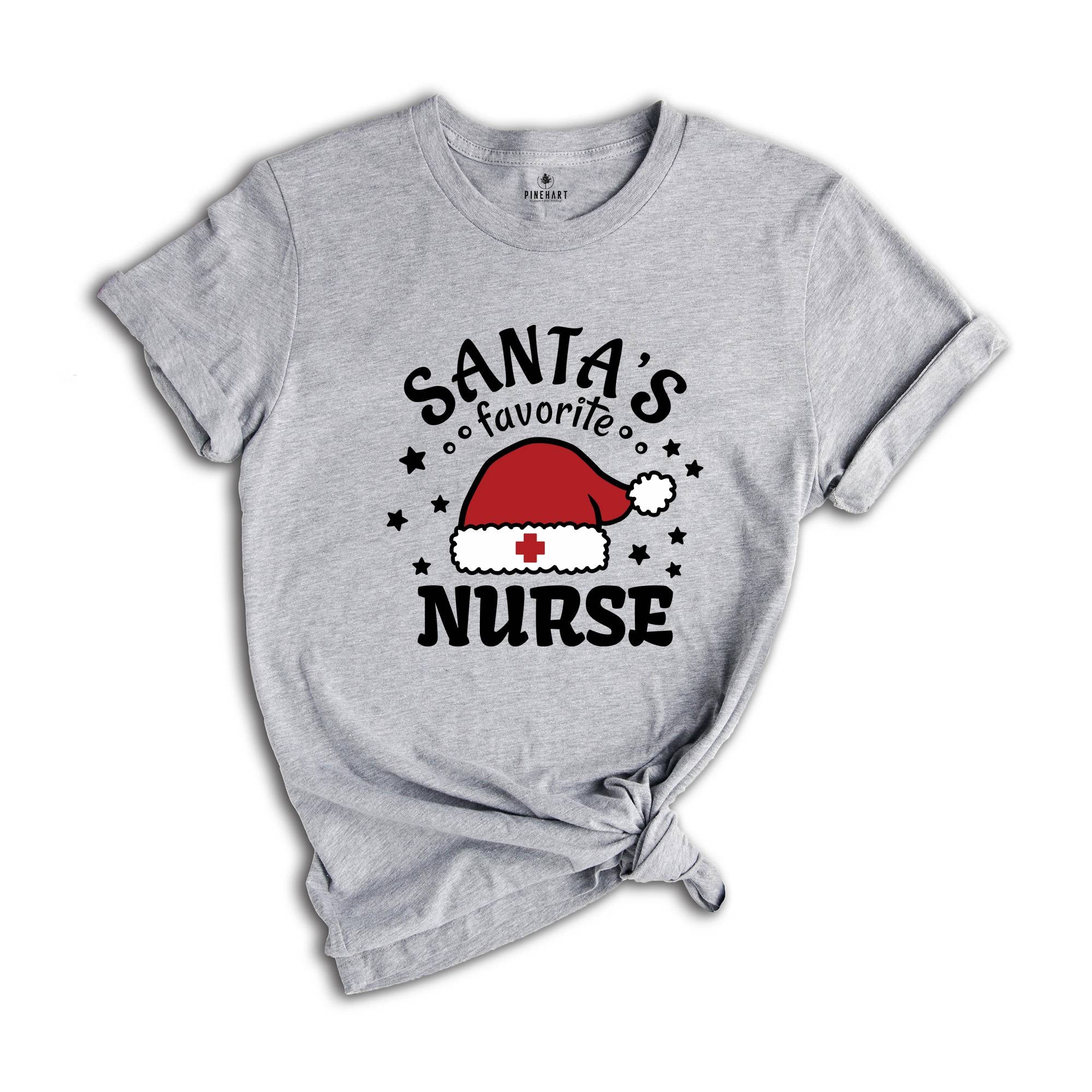 Santa's Favorite Nurse Shirt, Nurse Appreciation, Nurse Crew Shirt, Nurse Squad Tee, Nurse Life Shirt, Cute Nurse Shirt, Gift for Nurse