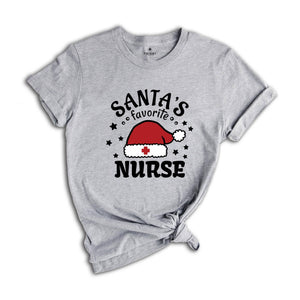 Santa's Favorite Nurse Shirt, Nurse Appreciation, Nurse Crew Shirt, Nurse Squad Tee, Nurse Life Shirt, Cute Nurse Shirt, Gift for Nurse