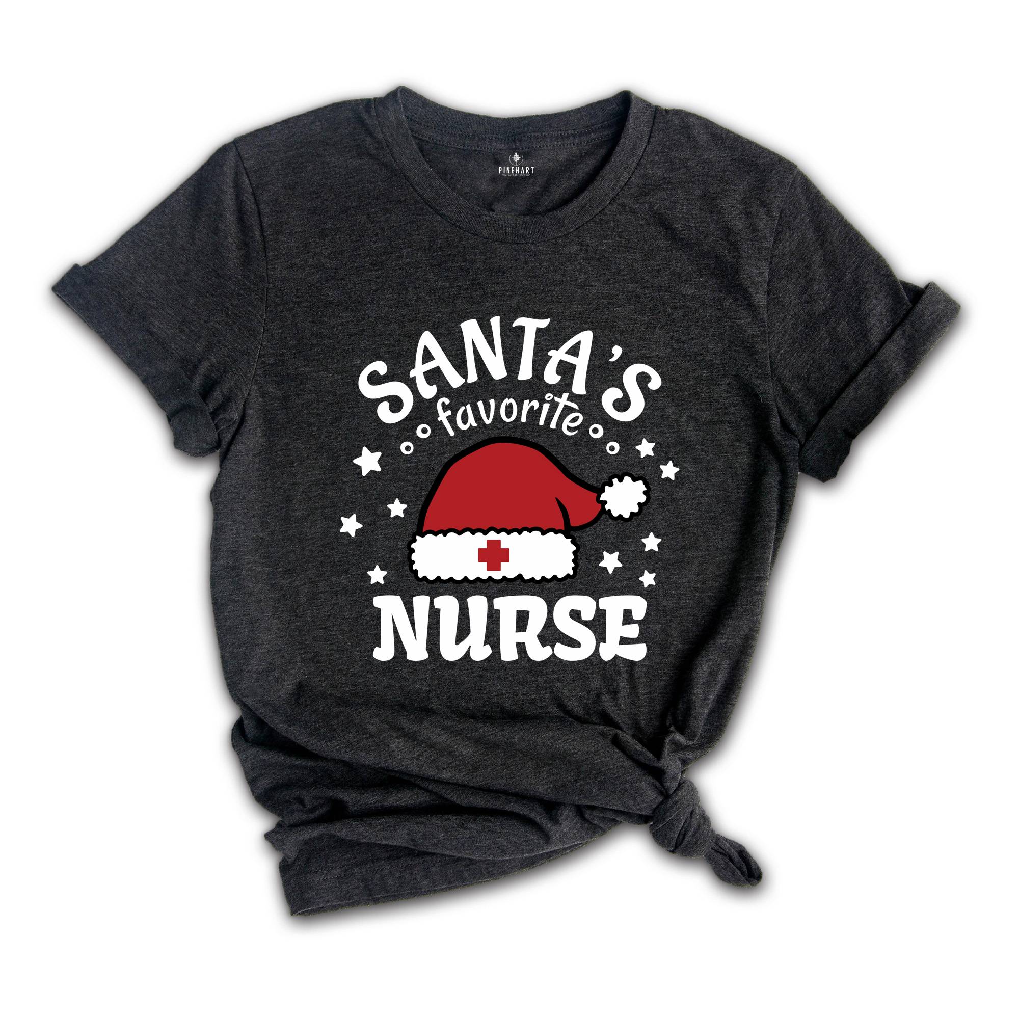 Santa's Favorite Nurse Shirt, Nurse Appreciation, Nurse Crew Shirt, Nurse Squad Tee, Nurse Life Shirt, Cute Nurse Shirt, Gift for Nurse