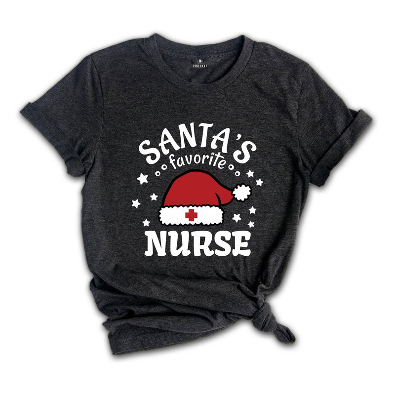 Santa's Favorite Nurse Shirt, Nurse Appreciation, Nurse Crew Shirt, Nurse Squad Tee, Nurse Life Shirt, Cute Nurse Shirt, Gift for Nurse