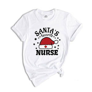 Santa's Favorite Nurse Shirt, Nurse Appreciation, Nurse Crew Shirt, Nurse Squad Tee, Nurse Life Shirt, Cute Nurse Shirt, Gift for Nurse