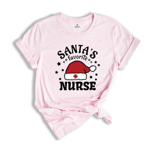 Santa's Favorite Nurse Shirt, Nurse Appreciation, Nurse Crew Shirt, Nurse Squad Tee, Nurse Life Shirt, Cute Nurse Shirt, Gift for Nurse