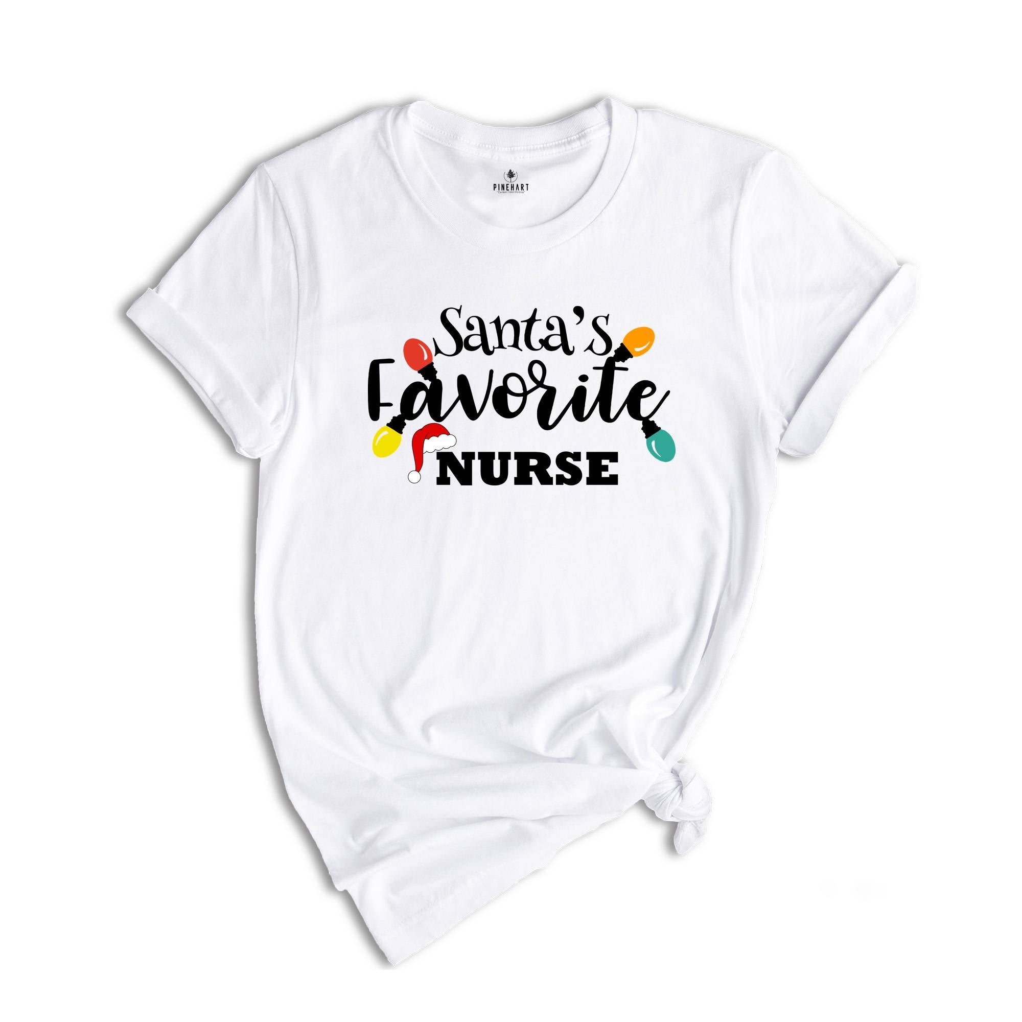 Santa's Favorite Nurse Shirt, Nurse Christmas T-Shirt, Christmas Nurse Sweatshirt, Ugly Christmas Nurse Gift