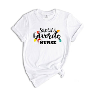 Santa's Favorite Nurse Shirt, Nurse Christmas T-Shirt, Christmas Nurse Sweatshirt, Ugly Christmas Nurse Gift