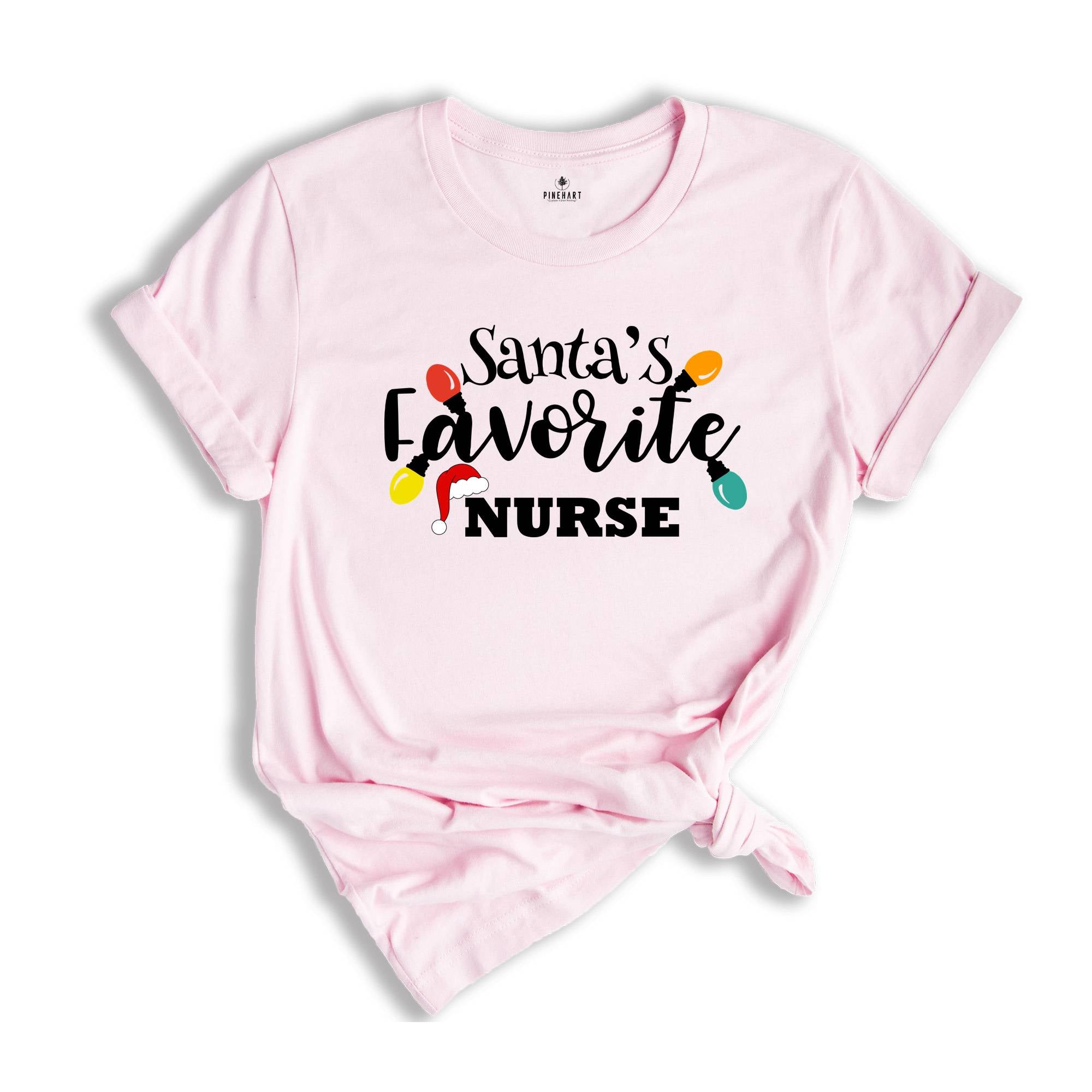 Santa's Favorite Nurse Shirt, Nurse Christmas T-Shirt, Christmas Nurse Sweatshirt, Ugly Christmas Nurse Gift