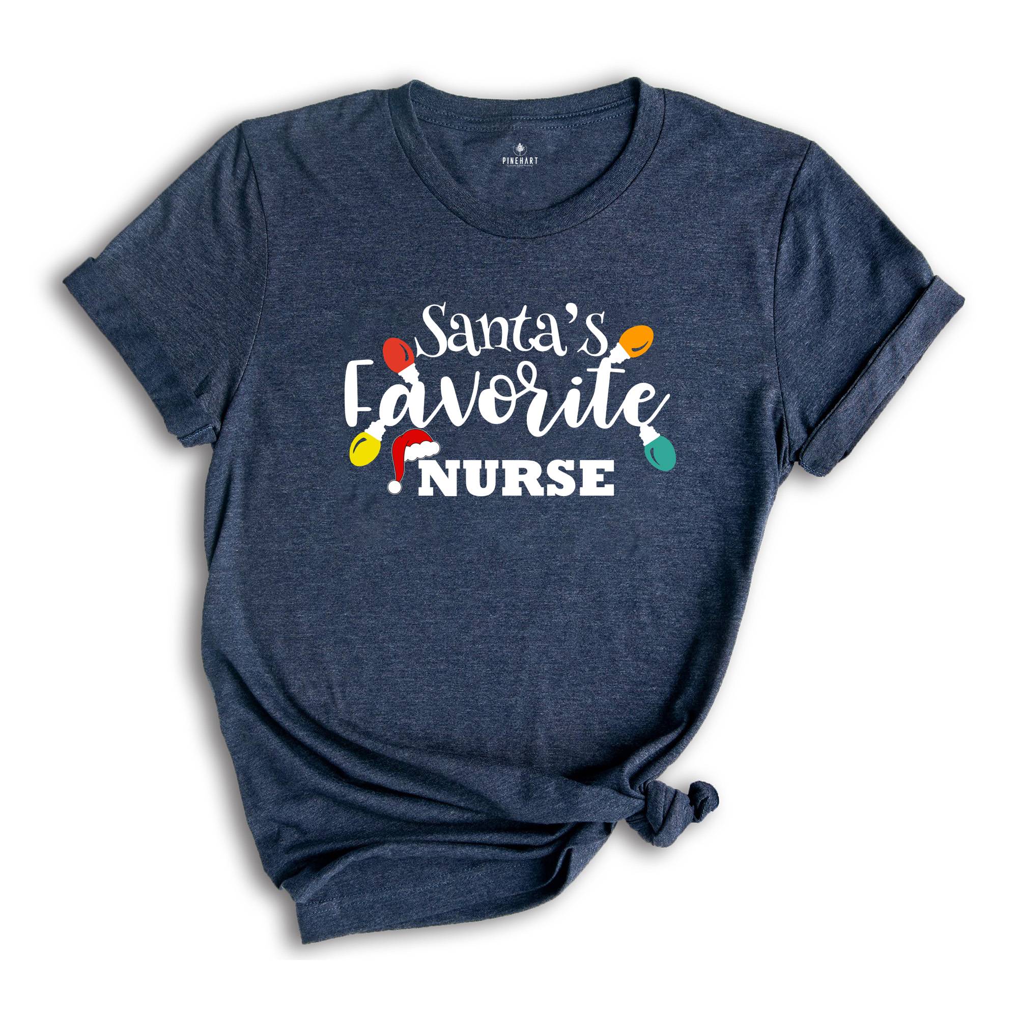 Santa's Favorite Nurse Shirt, Nurse Christmas T-Shirt, Christmas Nurse Sweatshirt, Ugly Christmas Nurse Gift