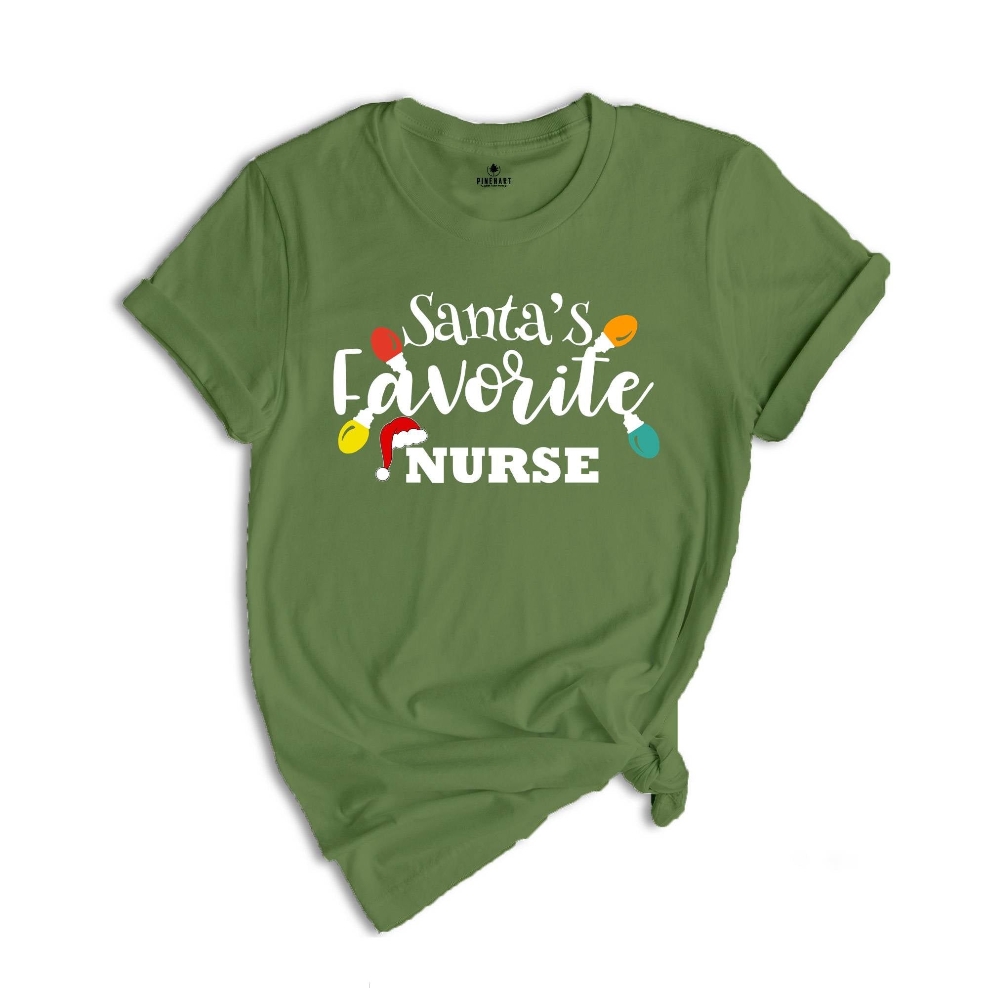 Santa's Favorite Nurse Shirt, Nurse Christmas T-Shirt, Christmas Nurse Sweatshirt, Ugly Christmas Nurse Gift
