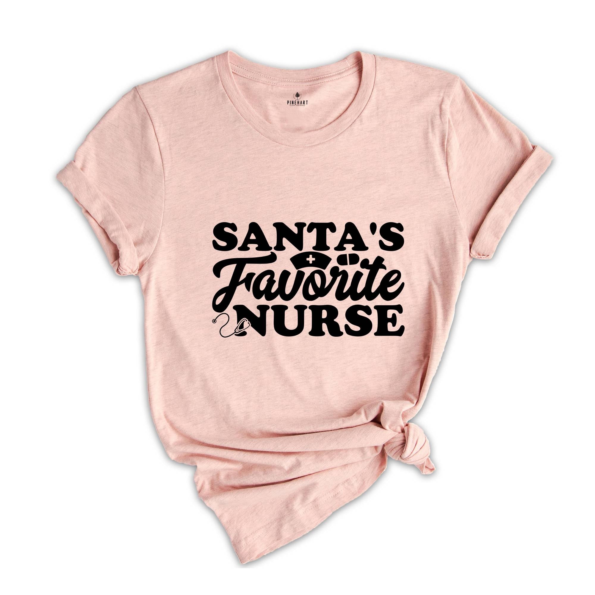 Santa's Favorite Nurse Shirt, Cute Nurse Shirt, Nurse Appreciation, Nurse Christmas Gift, Future Nurse Tee, Christmas Sweatshirt