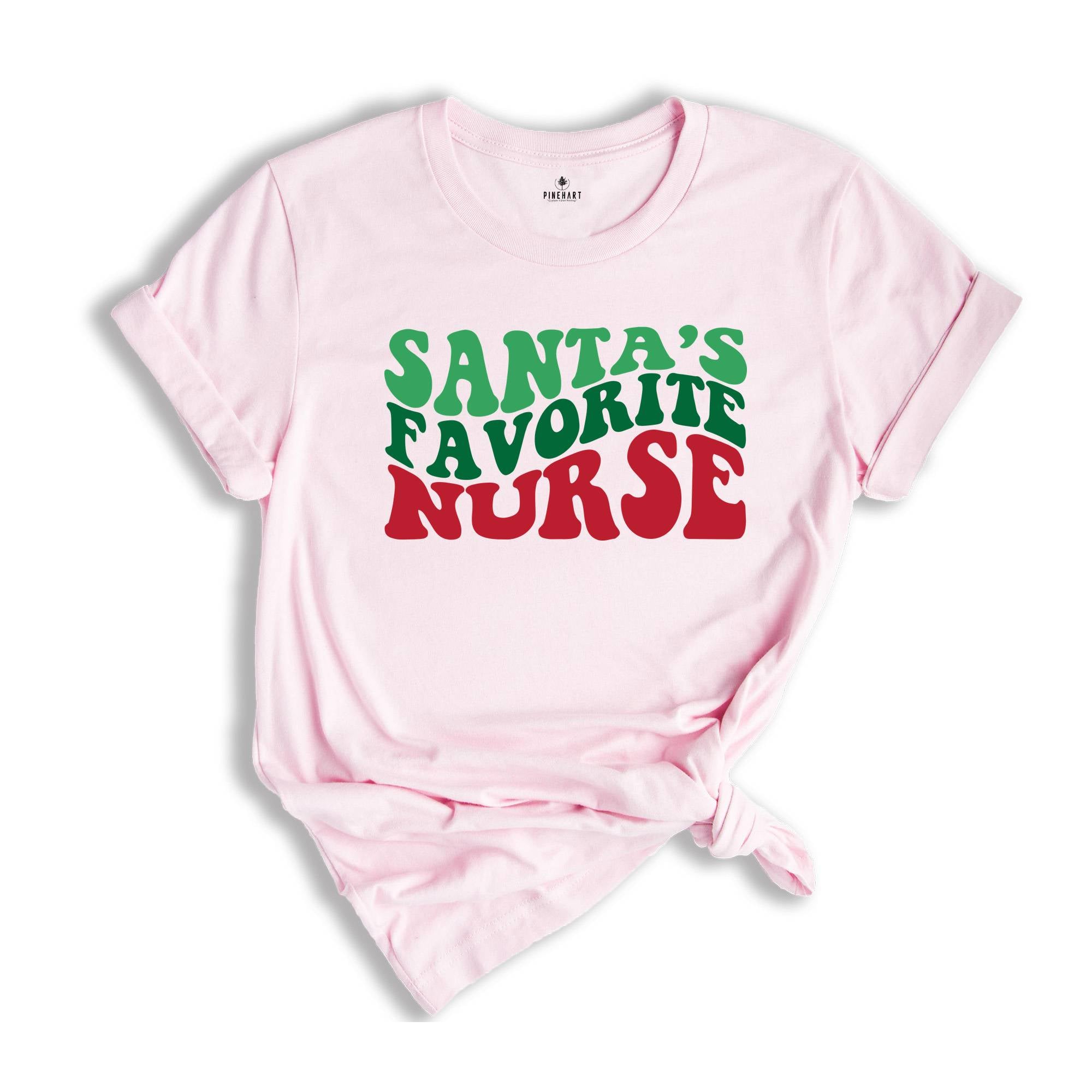Santa's Favorite Nurse T-Shirt, Christmas Nurse Tee, Gift For Nurse, Chrıstmas Costume, Nurse Life Shirt, Medical Worker Christmas