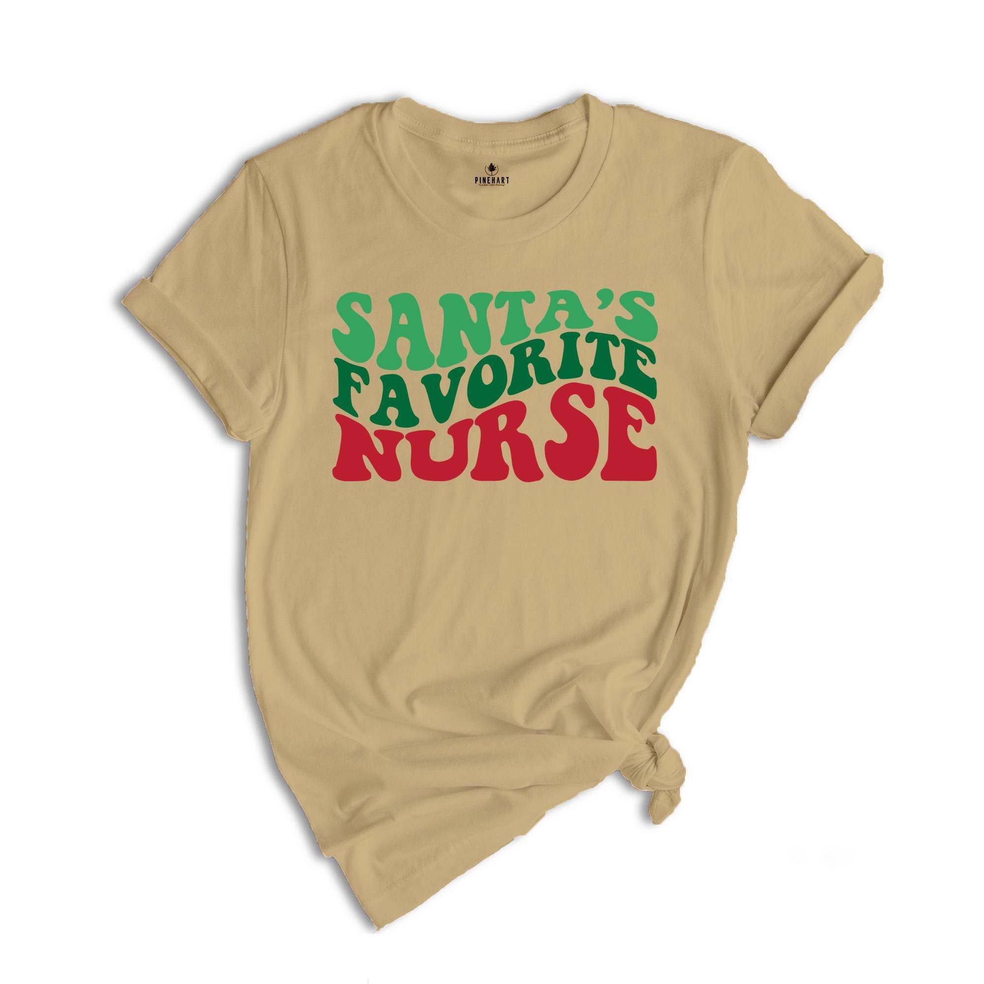 Santa's Favorite Nurse T-Shirt, Christmas Nurse Tee, Gift For Nurse, Chrıstmas Costume, Nurse Life Shirt, Medical Worker Christmas